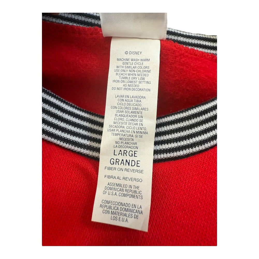 Vintage Mickey & Co. Disney Red Long Sleeve Sleep Shirt Nightgown Size Large - Picture 6 of 9